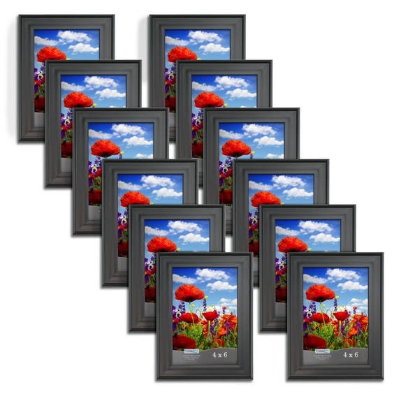 Icona Bay 4x6 Picture Frames (6 Pack, Farmhouse White) Picture Frame Set,  Wall Mount or Table Top, Omaha Collection