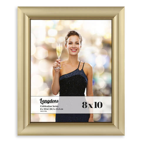 Icona Bay 8x10 Picture Frame.fits standard 8 x 10 pictures or prints,1 Pack,Gold